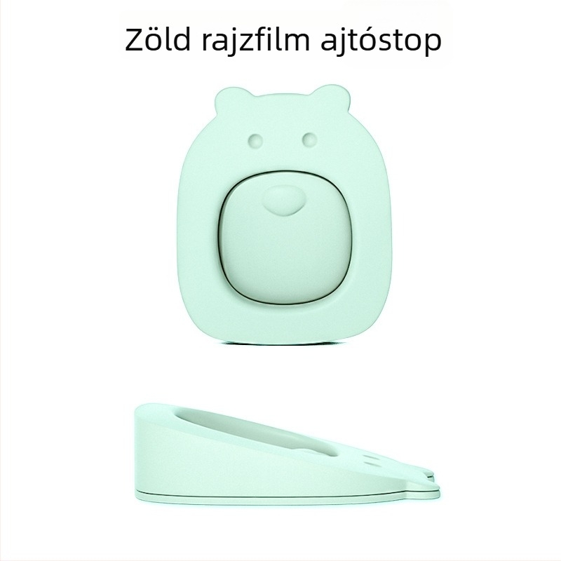 Rajzfilm ajtóstop, falra szerelve, PVC anyag, kézi működtetés, modern minimalista stílus
