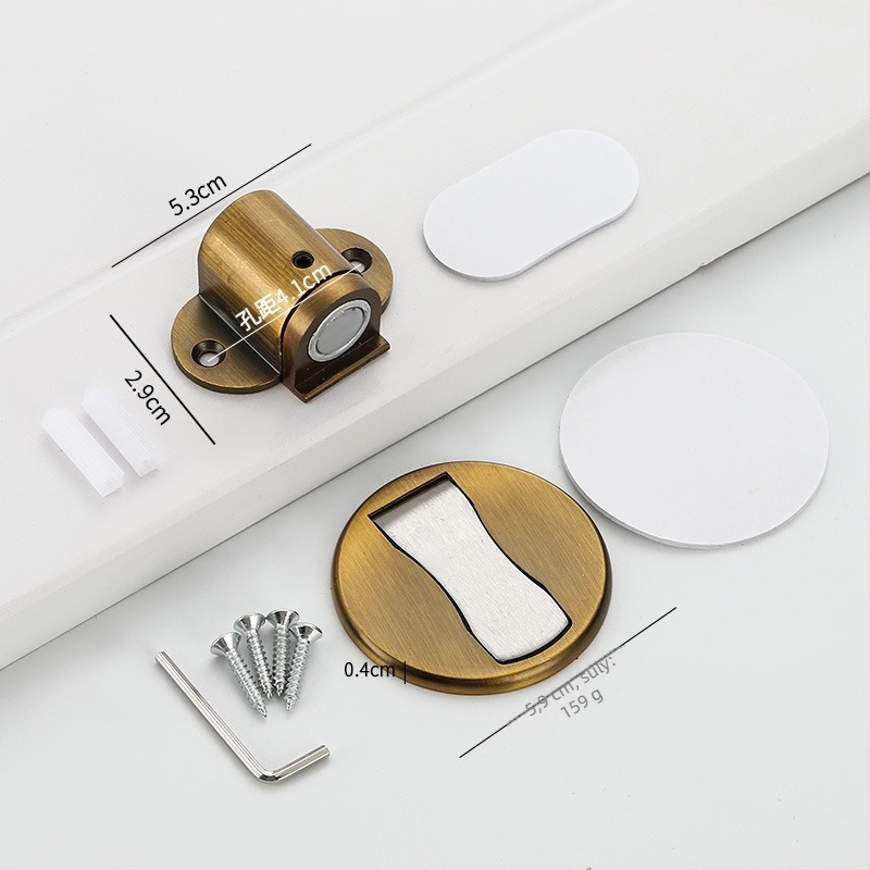 Padlóra szerelt ajtóstop, cink ötvözetből, elektroplattolt felülettel, állítható magasságú, kézi működtetés