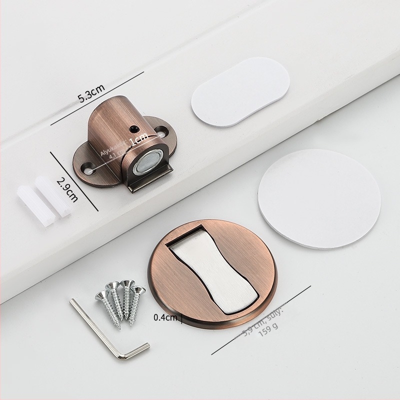 Padlóra szerelt ajtóstop, cink ötvözetből, elektroplattolt felülettel, állítható magasságú, kézi működtetés