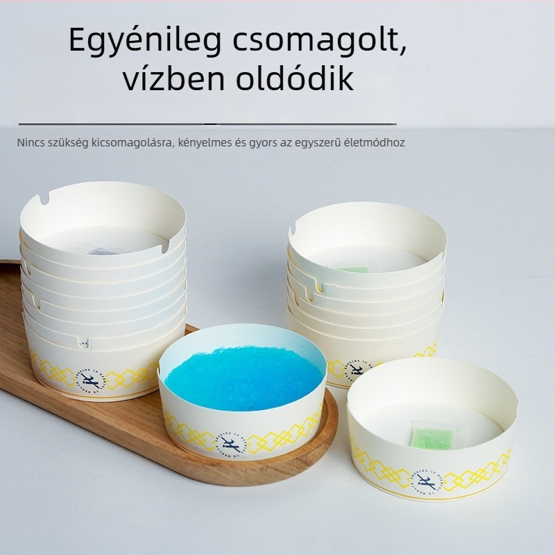 Egyszer használatos habból készült hamutál homokkal a hamu repülésének megakadályozására, sűrített és megkeményedett, szállodák, otthon és irodák számára