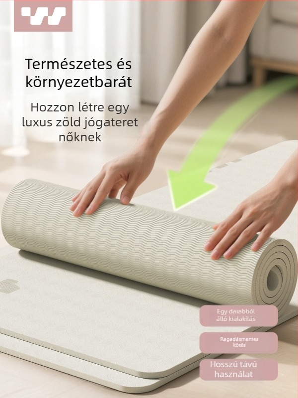 Sway jóga matrac otthoni használatra – professzionális csúszásmentes, ütéscsillapító, csendes, vastított és szélesebb, 183×61 cm, TPE anyag