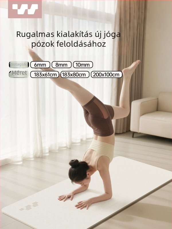 Sway jóga matrac otthoni használatra – professzionális csúszásmentes, ütéscsillapító, csendes, vastított és szélesebb, 183×61 cm, TPE anyag