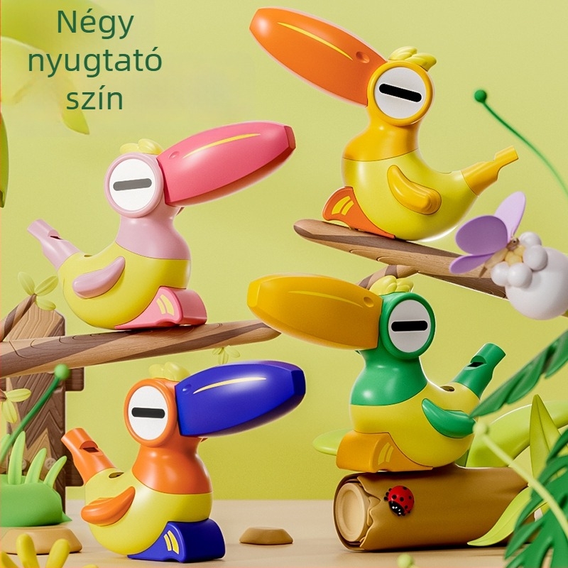 Vízió madár síp – Nelch műanyag játék 4–6 éveseknek, fejlesztés fogás és kéz-szem koordináció