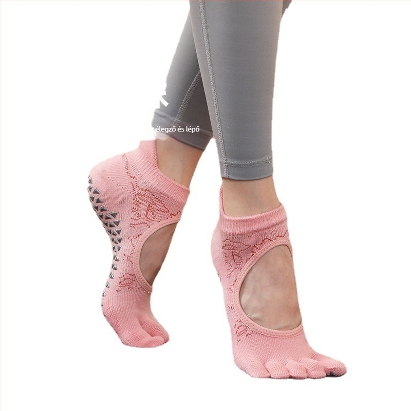 Jógaszoknik anti-slip, ötujjas, légáteresztő, teljes lefedés, táncra és pilatesre
