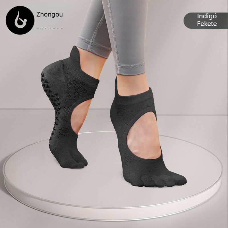 Jógaszoknik anti-slip, ötujjas, légáteresztő, teljes lefedés, táncra és pilatesre