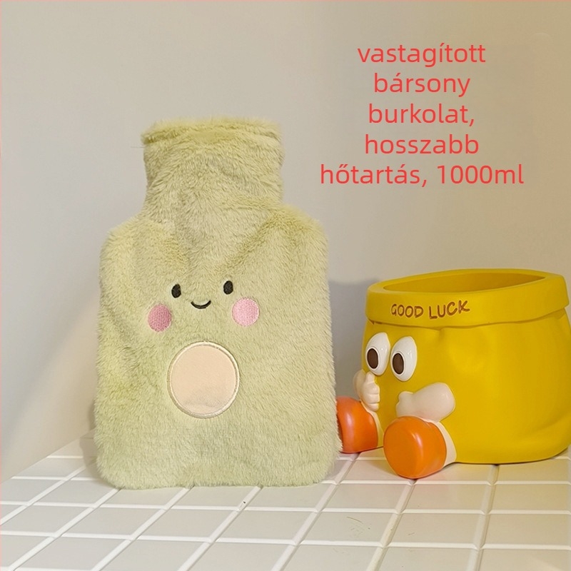 Injektáló víz melegítő táska, magas sűrűségű PVC, cartoon plüss dizájn, hideg és meleg kettős használat, egész testre, modellek B4564–B4567