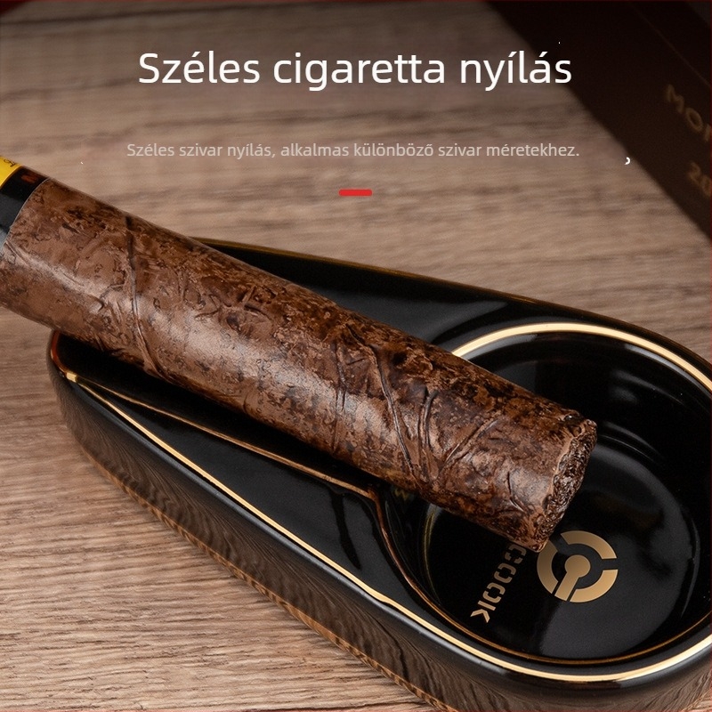 Kerámiából készült szivar hamutál, retro stílus, testreszabható, ajándékba alkalmas