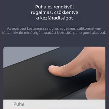 Memóriás egérpad csuklótámasz funkcióval, logónyomtatás és testreszabás