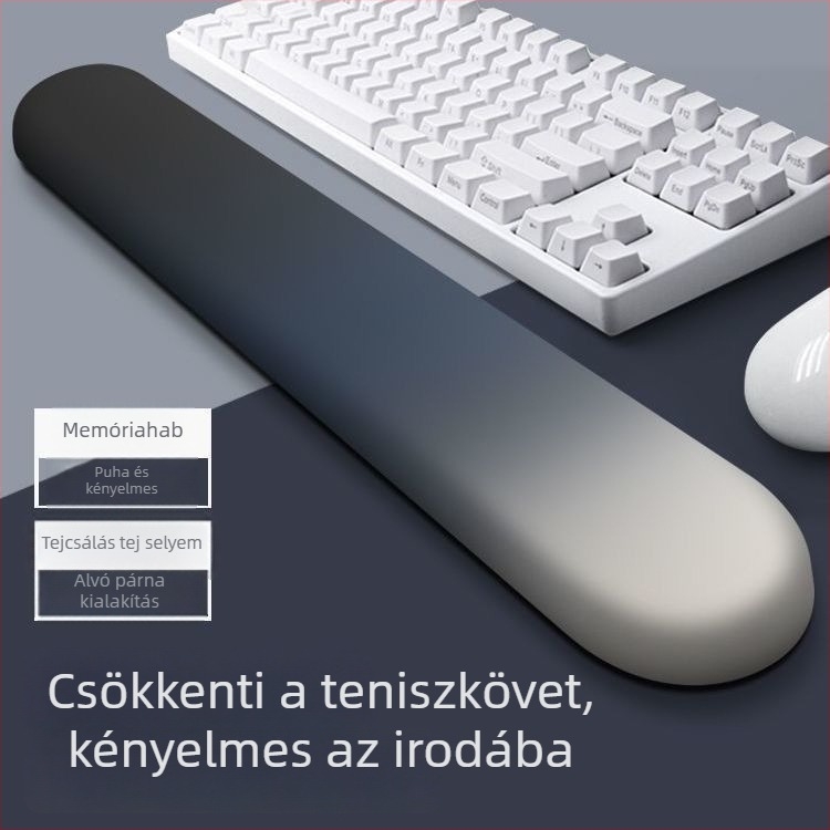 Memóriás egérpad csuklótámasz funkcióval, logónyomtatás és testreszabás