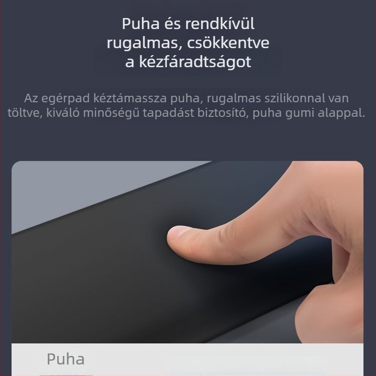 Memóriás egérpad csuklótámasz funkcióval, logónyomtatás és testreszabás