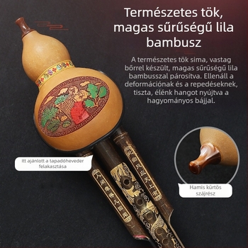 Polygonum Wind Hulusi, bambusz anyag, modell Gourd Silk, dobozolt csomagolás