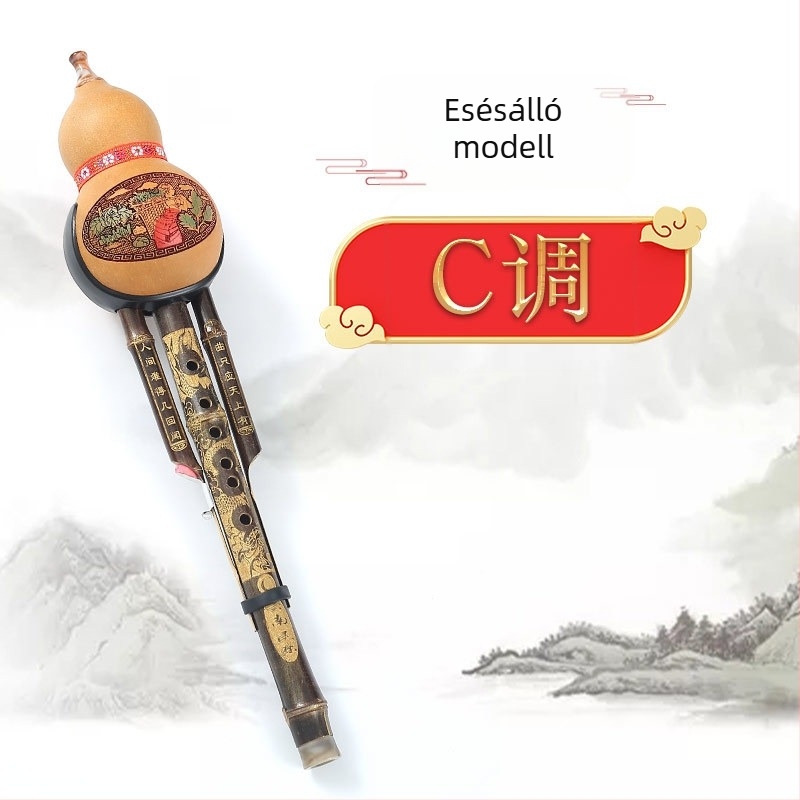 Polygonum Wind Hulusi, bambusz anyag, modell Gourd Silk, dobozolt csomagolás