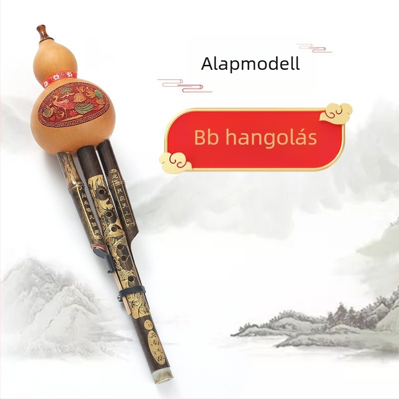 Polygonum Wind Hulusi, bambusz anyag, modell Gourd Silk, dobozolt csomagolás