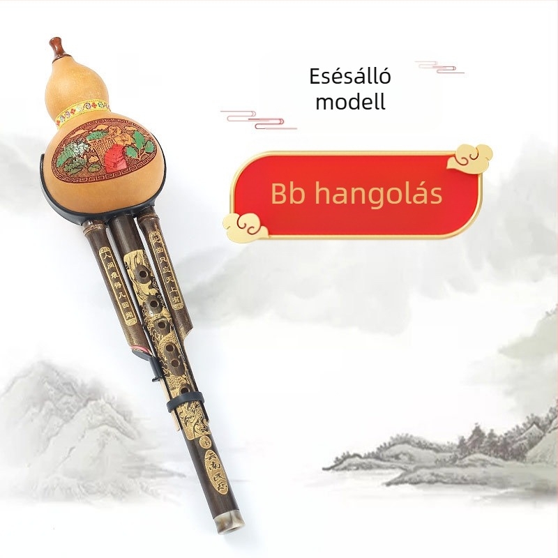 Polygonum Wind Hulusi, bambusz anyag, modell Gourd Silk, dobozolt csomagolás