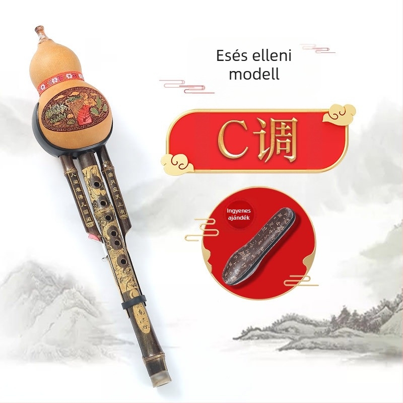 Polygonum Wind Hulusi, bambusz anyag, modell Gourd Silk, dobozolt csomagolás