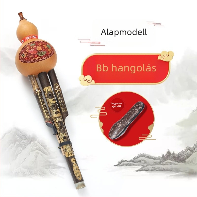 Polygonum Wind Hulusi, bambusz anyag, modell Gourd Silk, dobozolt csomagolás