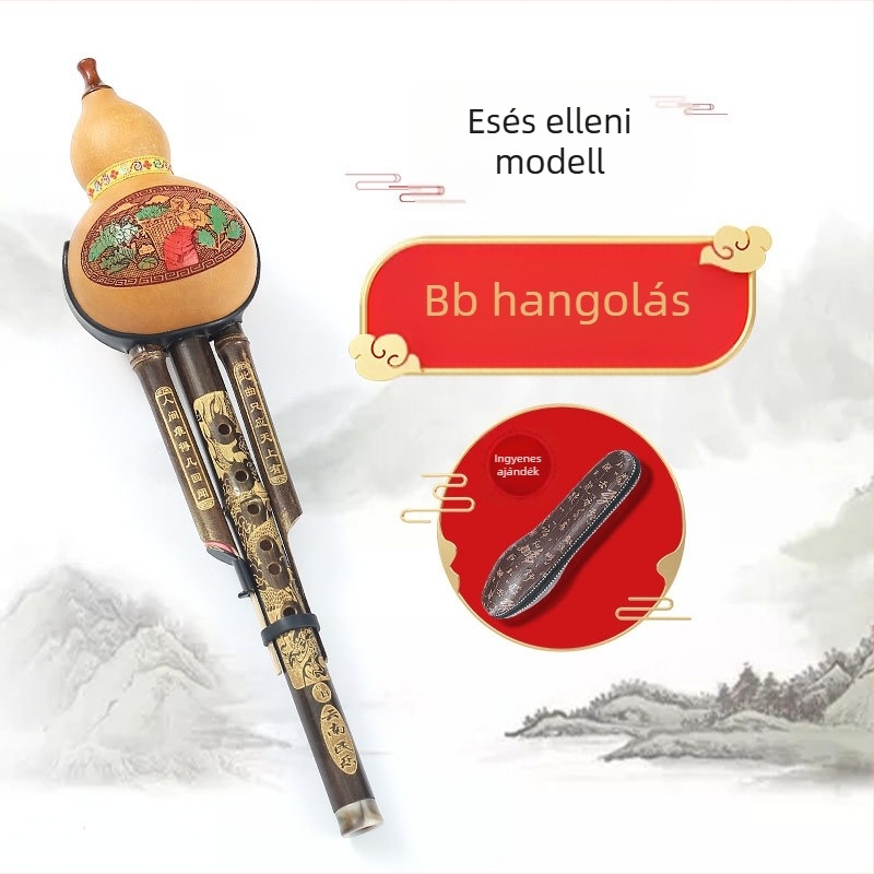 Polygonum Wind Hulusi, bambusz anyag, modell Gourd Silk, dobozolt csomagolás