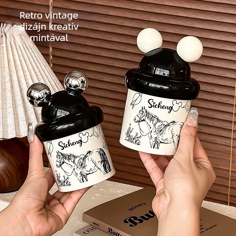 Műanyag hamutartó fedővel otthonra és irodába – újrahasználható, retro dekoratív díszdarab, eredet: Chaozhou