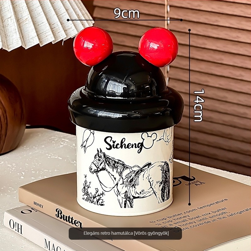 Műanyag hamutartó fedővel otthonra és irodába – újrahasználható, retro dekoratív díszdarab, eredet: Chaozhou