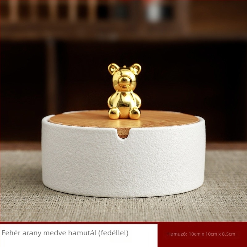 Kerámia hamutál fedővel, kör alakú, európai minimalist stílus; Pu Kiln, Dehua eredet