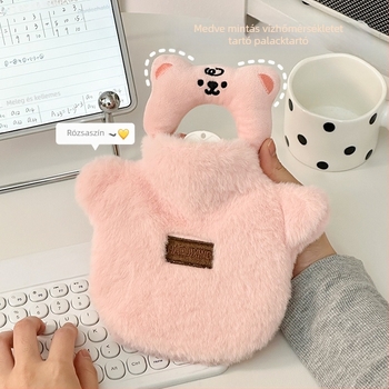 Flanel anyagú vízzel töltött melegítő palack, aranyos stílus, fűtés víz befecskendezésével, Forest girl party