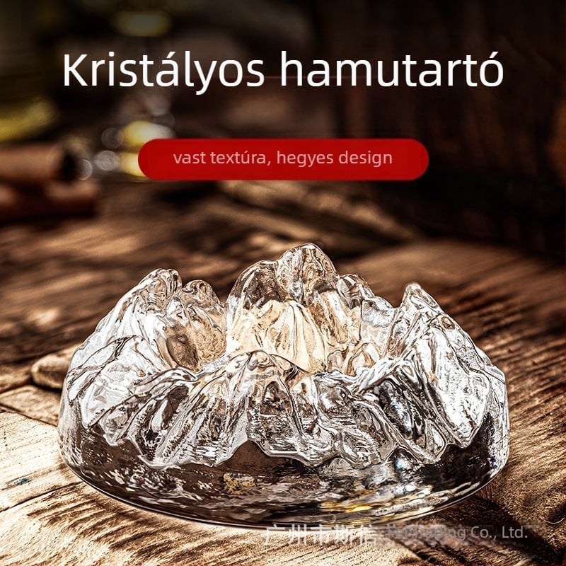 Kristályüvegből készült szivar hamutartó iroda és hotel számára – nyomtatott logó, Shengjuhui márka, üzleti ajándék