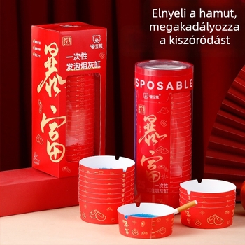 Egyszer használatos hamutál gyantából, Újévi szerencse kiadás, vastított és megerősített, irodába és otthonra, megakadályozza a dohányfüst illatát és a repülő hamut