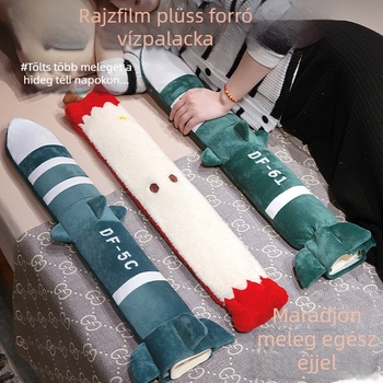 Hosszú plüss kézmelegítő vízzel tölthető – DF-61 / Dongfeng 5C – egyszerű stílus, textil anyag, melegítés víz feltöltésével