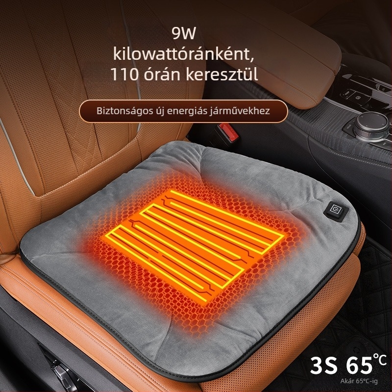 Ruoshang Grafénes Melegítő Ülés Takaró, 5V USB Csatlakozás, Velúr Felső, Uniszex, Autó és Iroda Használatra