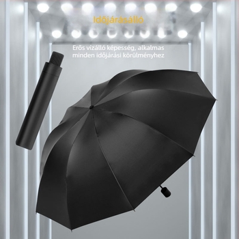 Ernyő - háromrészes minimalist stílus (10 bordázat; manuális nyitás; 170T szövet; UPF>30; vas váz)