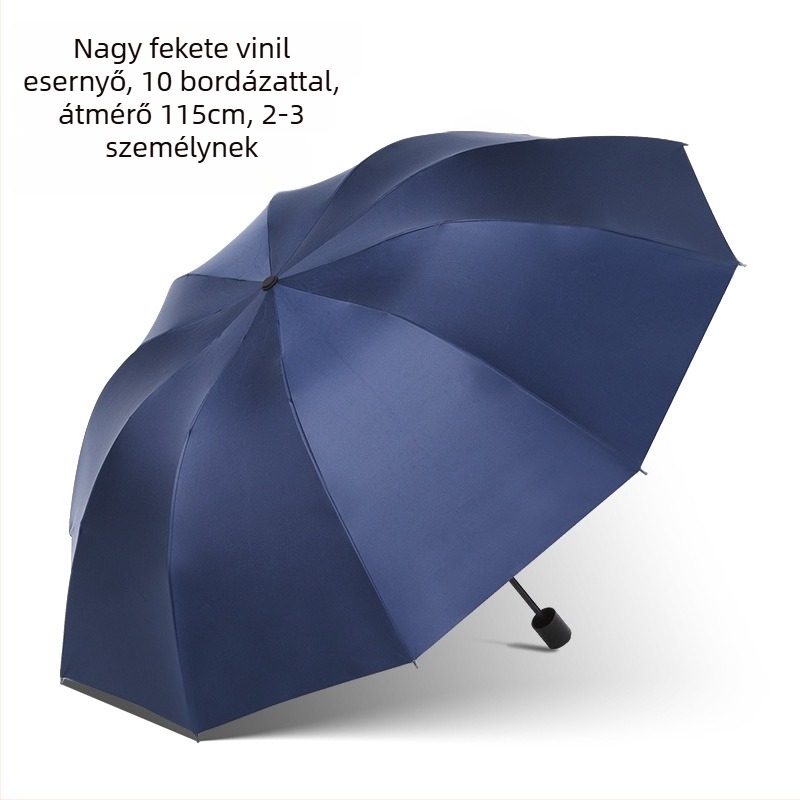 Ernyő - háromrészes minimalist stílus (10 bordázat; manuális nyitás; 170T szövet; UPF>30; vas váz)