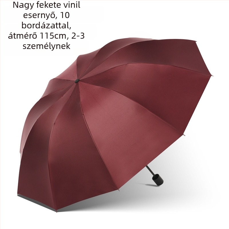 Ernyő - háromrészes minimalist stílus (10 bordázat; manuális nyitás; 170T szövet; UPF>30; vas váz)