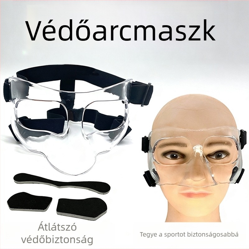 Kosárlabda arcvédő maszk, Zesai zs1212, PC anyag, teljes keret vagy félkeret stílus