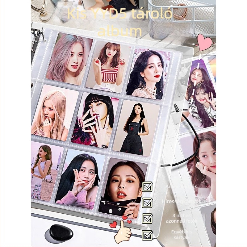 Sihe Culture Fotóalbum PP borítóval, oldható lapokkal és átlátszó kártyaoldalakkal, 20 belső oldal, Cikkszám D04