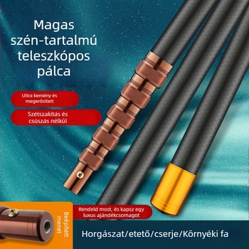 Karbon szálas teleszkópos halászháló ultrakemény bottal — skálázható, többfunkciós