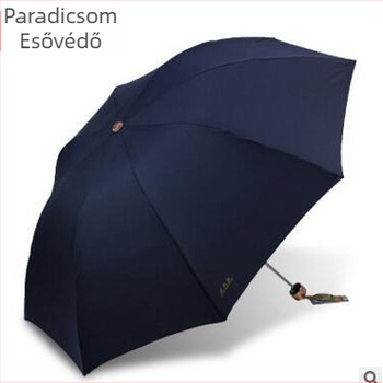 Paradise Umbrella 307E háromrészű összecsukható esernyő, 8 acél bordával, 190T vízlepergető anyag, műanyag fogantyú, kézi nyitás, logó nyomás lehetséges
