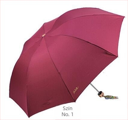 Paradise Umbrella 307E háromrészű összecsukható esernyő, 8 acél bordával, 190T vízlepergető anyag, műanyag fogantyú, kézi nyitás, logó nyomás lehetséges