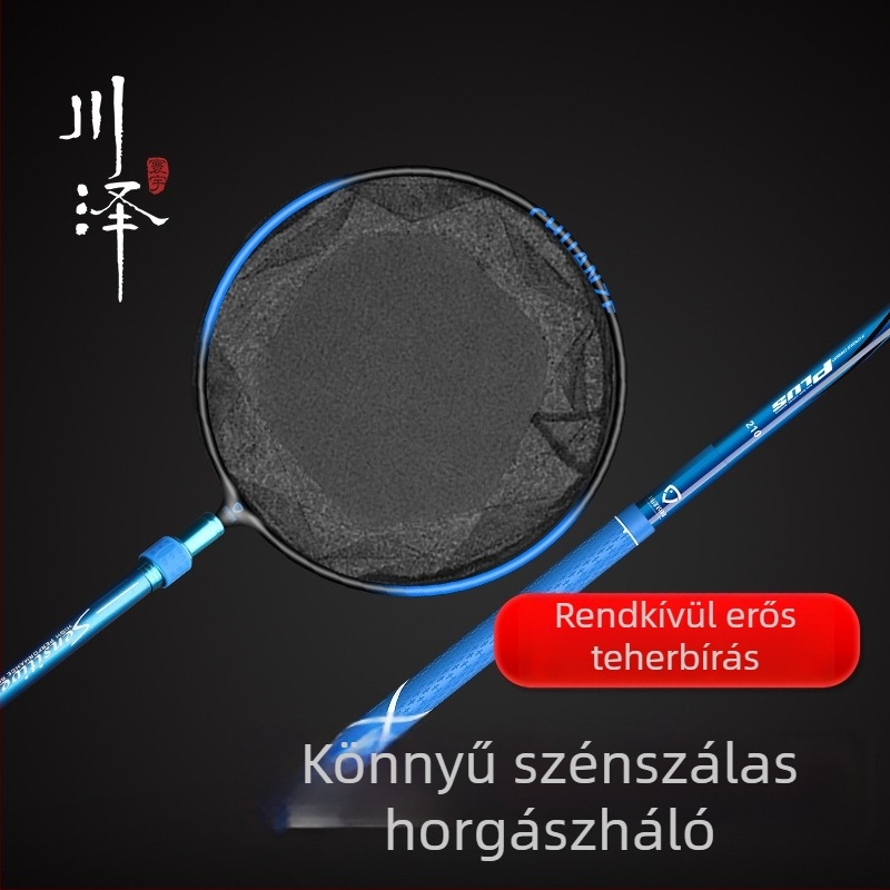 Szénszálas vetőhálóoszlop – nehéz horgászati készlet hálófejjel