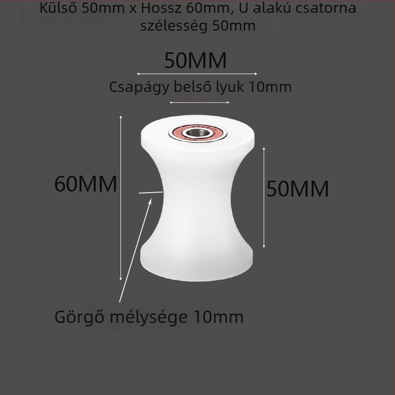 U-formájú nylon csapágy görgő ajtókhoz és ablakokhoz