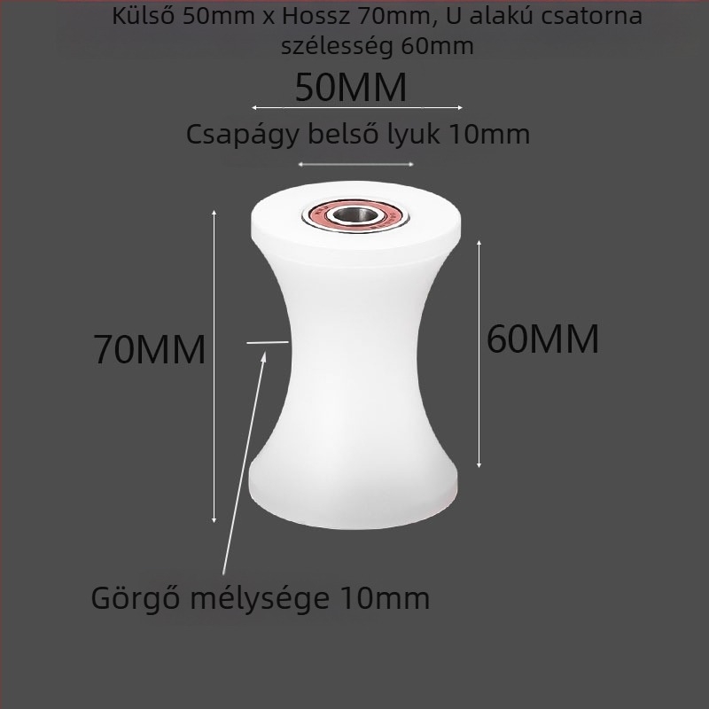 U-formájú nylon csapágy görgő ajtókhoz és ablakokhoz