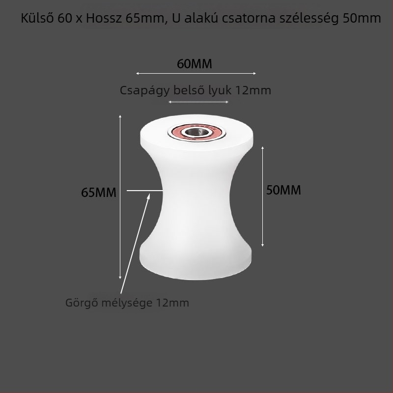 U-formájú nylon csapágy görgő ajtókhoz és ablakokhoz