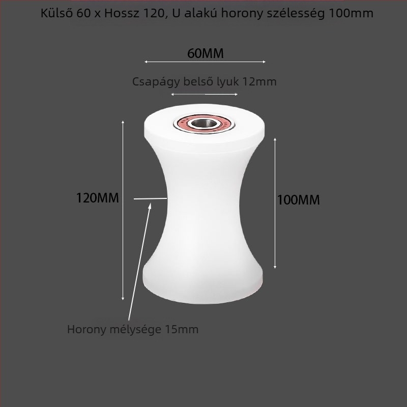 U-formájú nylon csapágy görgő ajtókhoz és ablakokhoz