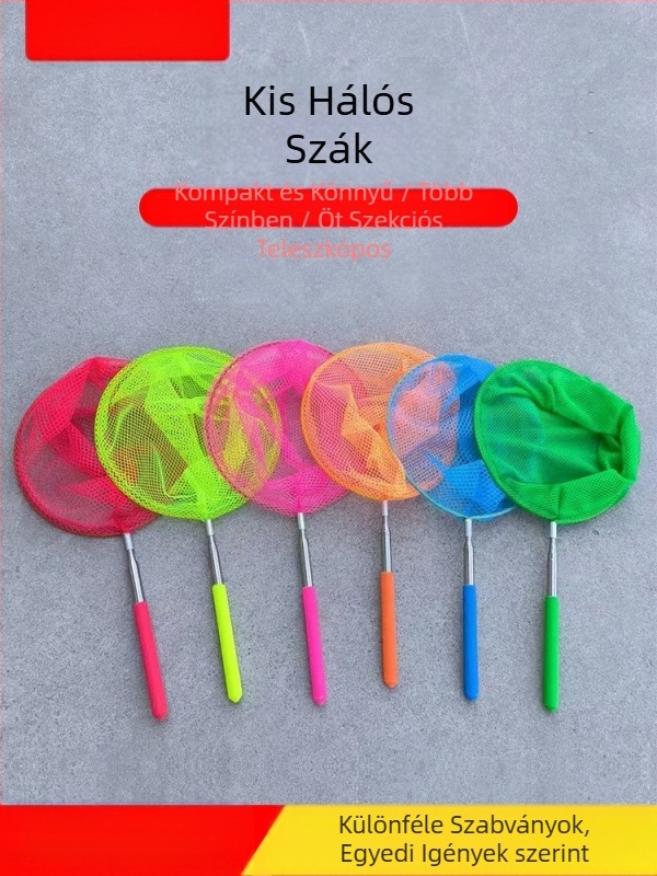 Rozsdamentes acélból készült teleszkópos kis háló halak és vízi rovarok fogására (Anyag: rozsdamentes acél; Szemek: finom; Teleszkópos: Igen)