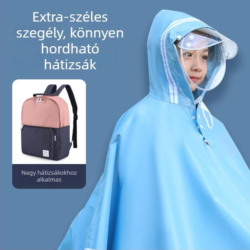 Gyerekeknek készült esőponcsó Oxford szövetből, dupla peremmel, kültéri használatra, fiúknak és lányoknak, aranyos