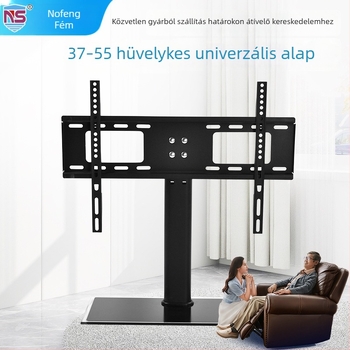 Padlóra álló TV állvány sík képernyőkhöz, furatmentes, hidegen hengerelt acélból