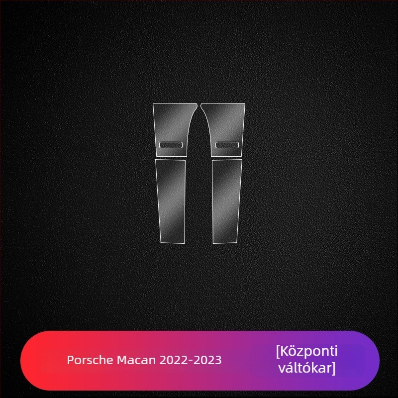 Porsche középső kijelző védőfilm – PET anyagból, hőálló, LY modell, Cayenne, Taycan, Panamera, Macan