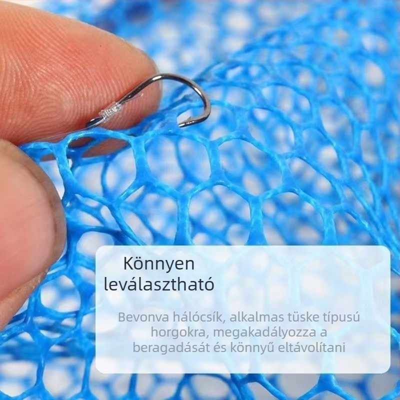 Alumíniumötvözetből készült horgász hálófej gumírozott bevonattal, ultra könnyű, mély fejű nagy halakhoz