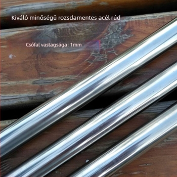 Rozsdamentes acélból készült teleszkópos pálca hálóhoz és gyümölcs szedéséhez, többtagú, 2–4 m
