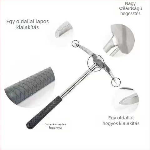 Téli jéghorgászatra szolgáló felszerelés – rozsdamentes acél, ice chisel, ice pick, ice net holder, ice breaker