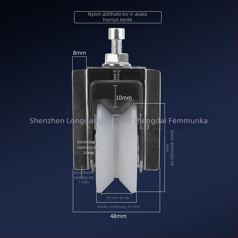 Shengyue Rozsdamentes acél állítható görgő tolóajtókhoz, automatizált rendszerekhez